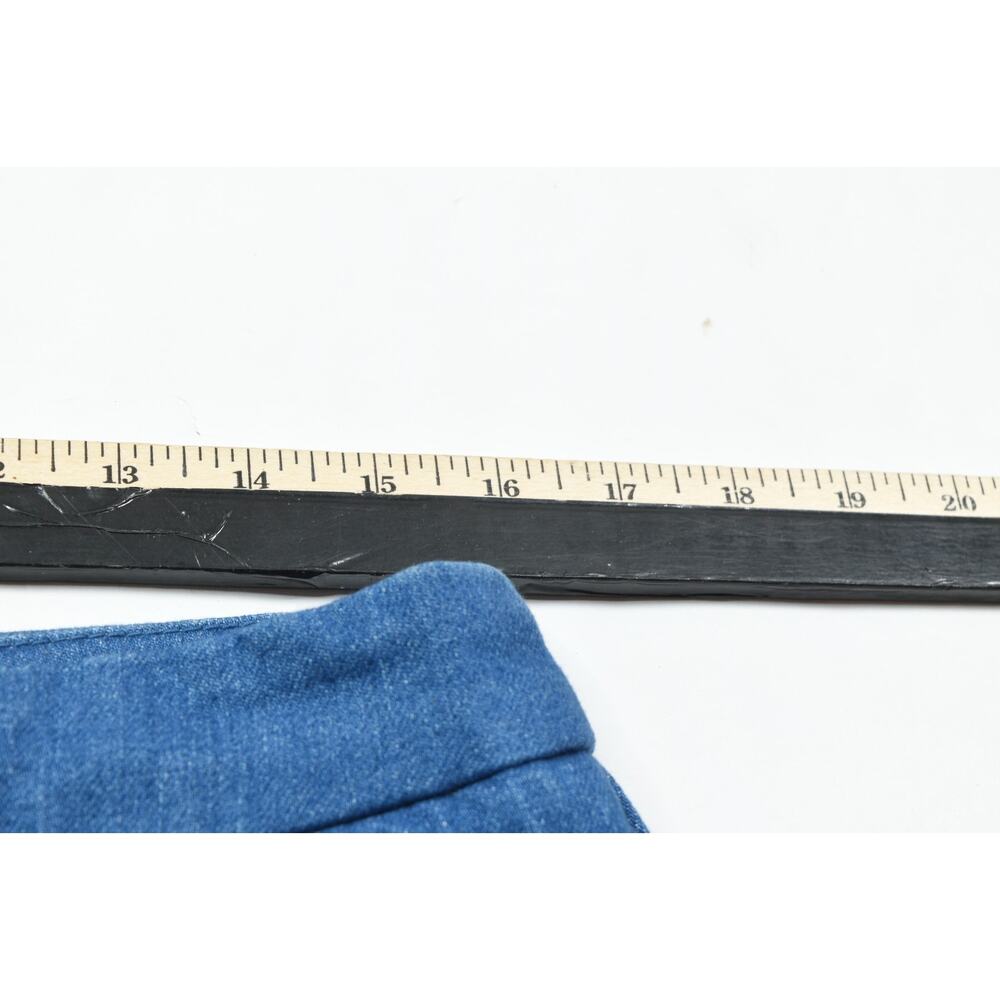 SEZANE Denim Trousers Womens 42 Blue Relaxed Fit Wide-Leg High-Rise - Picture 9 of 13